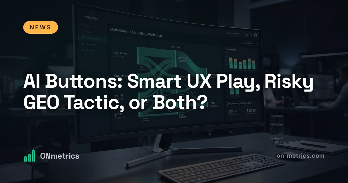 AI Buttons: Smart UX Play, Risky GEO Tactic, or Both?